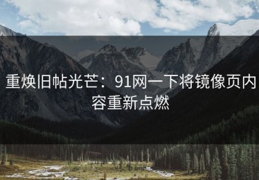 重焕旧帖光芒：91网一下将镜像页内容重新点燃