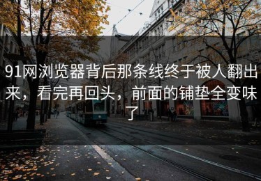 91网浏览器背后那条线终于被人翻出来，看完再回头，前面的铺垫全变味了