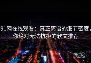 91网在线观看：真正离谱的细节密度，你绝对无法抗拒的软文推荐