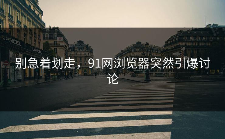 别急着划走,91网浏览器突然引爆讨论 别急着划走,91网浏览器突然引爆讨论
