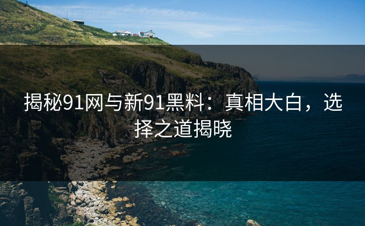 揭秘91网与新91黑料：真相大白，选择之道揭晓