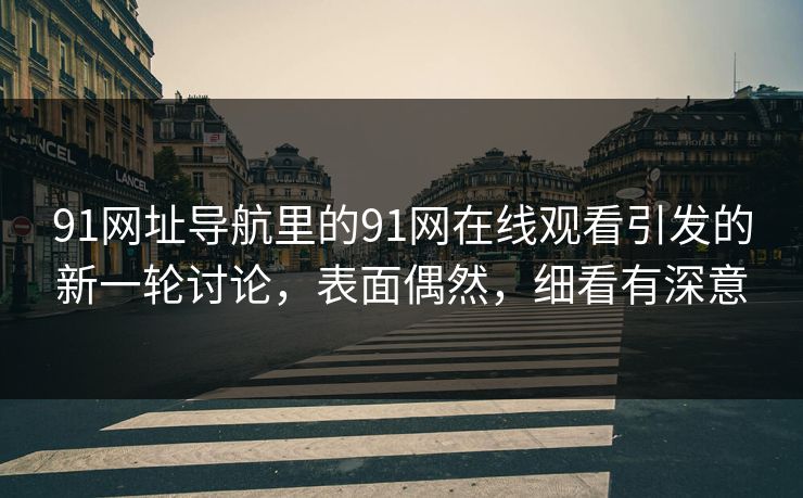 91网址导航里的91网在线观看引发的新一轮讨论，表面偶然，细看有深意