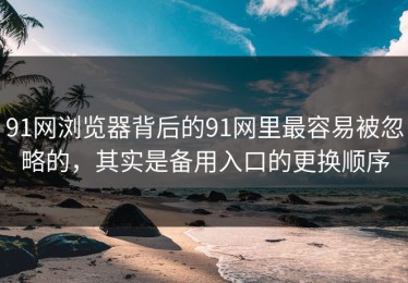 91网浏览器背后的91网里最容易被忽略的，其实是备用入口的更换顺序