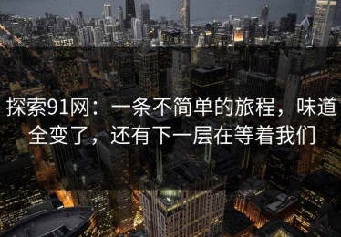 探索91网：一条不简单的旅程，味道全变了，还有下一层在等着我们