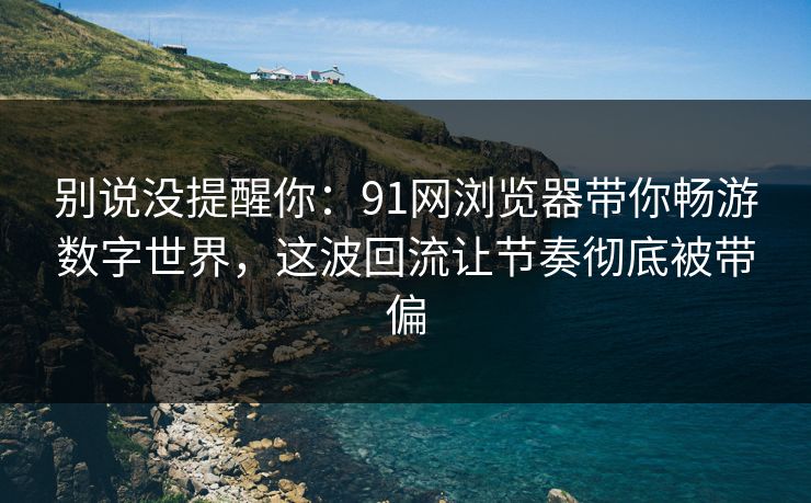 别说没提醒你：91网浏览器带你畅游数字世界，这波回流让节奏彻底被带偏