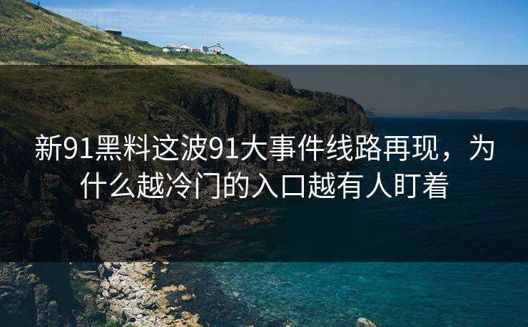 新91黑料这波91大事件线路再现，为什么越冷门的入口越有人盯着